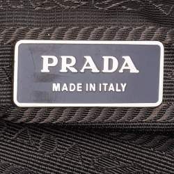 Pre Owned Prada Brown/Cream Canvas And Leather Frame Doctor's Bag