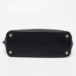 Pre Owned Prada Black Diagramme Quilted Leather Promenade Satchel