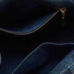 Pre Owned Prada Blue Denim Canapa Tote