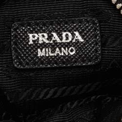 Pre Owned Prada Black Nylon and Leather Re-Edition 2005 Crossbody Bag