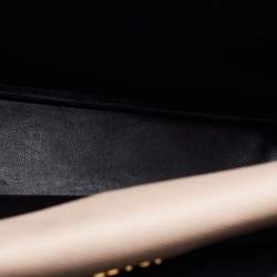 Pre Owned Prada Beige Saffiano Cuir Leather Double Tote