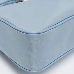 Pre Owned Prada Blue Nylon Re-Edition 2005 Shoulder Bag