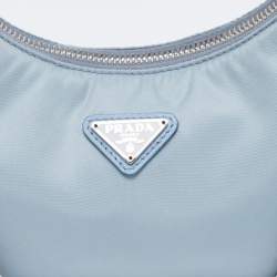 Pre Owned Prada Blue Nylon Re-Edition 2005 Shoulder Bag