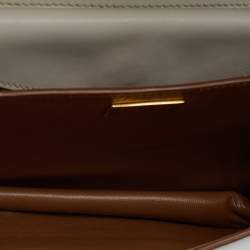 Pre Owned Prada Off White Laser Cut Leather Cahier Shoulder Bag