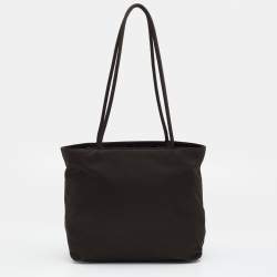 Pre Owned Prada Brown Tessuto Nylon Tote