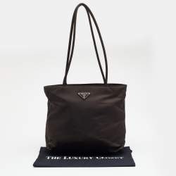 Pre Owned Prada Brown Tessuto Nylon Tote