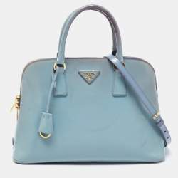 Prada Saffiano Lux Mini Promenade Tote Astrale