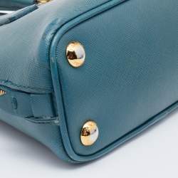 Pre Owned Prada Green Saffiano Lux Leather Mini Promenade Crossbody Bag