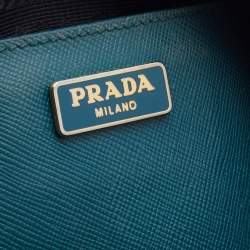 Pre Owned Prada Green Saffiano Lux Leather Mini Promenade Crossbody Bag