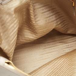 Pre Owned Prada Grey Saffiano Leather Large Double Zip Tote