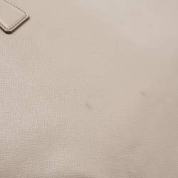 Pre Owned Prada Grey Saffiano Leather Large Double Zip Tote