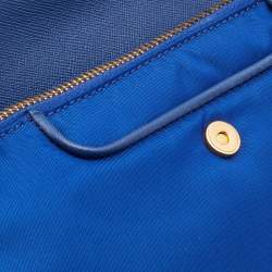 Pre Owned Prada Blue Tessuto Nylon and Saffiano Leather Small Crossbody Bag