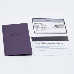 Pre Owned Prada Blue Tessuto Nylon and Saffiano Leather Small Crossbody Bag