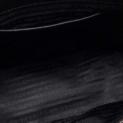 Pre Owned Prada Black Saffiano Leather Small Galleria Double Zip Tote