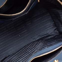 Pre Owned Prada Blue Leather Phenix Front Pocket Tote