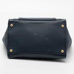 Pre Owned Prada Blue Leather Phenix Front Pocket Tote