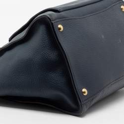 Pre Owned Prada Blue Leather Phenix Front Pocket Tote