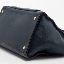 Pre Owned Prada Blue Leather Phenix Front Pocket Tote