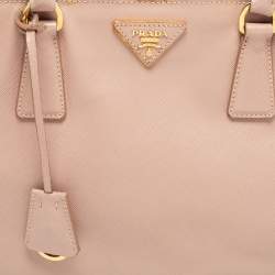 Pre Owned Prada Beige Saffiano Leather Medium Gardener's Tote