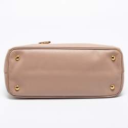 Pre Owned Prada Beige Saffiano Leather Medium Gardener's Tote