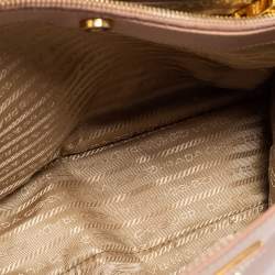 Pre Owned Prada Beige Saffiano Leather Medium Gardener's Tote