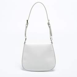 Pre Owned Prada White Leather Mini Crossbody Bag