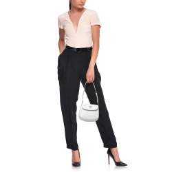 Pre Owned Prada White Leather Mini Crossbody Bag