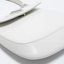 Pre Owned Prada White Leather Mini Crossbody Bag