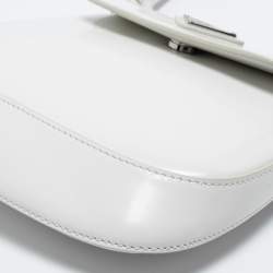 Pre Owned Prada White Leather Mini Crossbody Bag