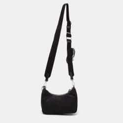 Pre Owned Prada Black Nylon Re-Edition 2005 Shoulder Bag