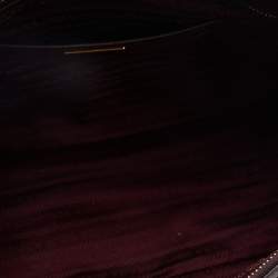 Pre Owned Prada Burgundy Saffiano Leather Medium Galleria Double Zip Tote