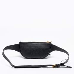 Pre Owned Prada Black Vitello Daino Leather Belt Bag