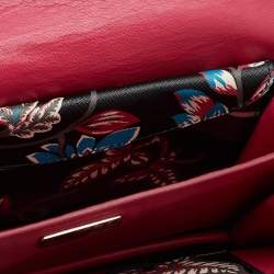 Pre Owned Prada Multicolor Floral Print Leather Sound Shoulder Bag