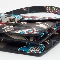 Pre Owned Prada Multicolor Floral Print Leather Sound Shoulder Bag