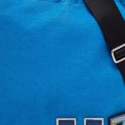 Pre Owned Prada Blue Canvas Shoulder Bag