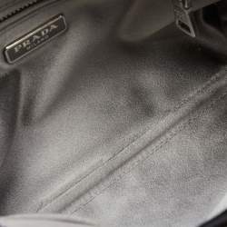 Pre Owned Prada Black Satin Crystal Embellished Clutch