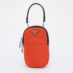 Nylon Crossbody Bag - Orange - Woman - Handbags 