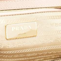 Pre Owned Prada Beige Saffiano Leather Medium Galleria Zip Tote