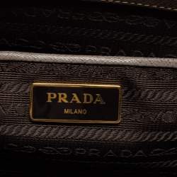Pre Owned Prada Dark Beige Saffiano Lux Leather Large Galleria Tote