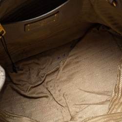 Pre Owned Prada Grey Leather Sacca 2 Manici Tote