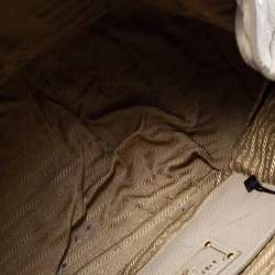 Pre Owned Prada Grey Leather Sacca 2 Manici Tote