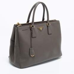 Pre Owned Prada Grey Saffiano Leather Large Galleria Tote