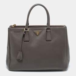 Pre Owned Prada Grey Saffiano Leather Large Galleria Tote