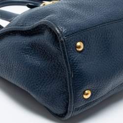 Pre Owned Prada Blue Leather Phenix Tote