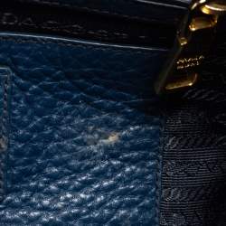 Pre Owned Prada Blue Leather Phenix Tote