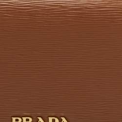 Pre Owned Prada Tan Move Leather Bifold Wallet