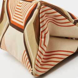 Pre Owned Prada Multicolor Printed Canvas Large Canapa Tote