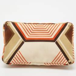 Pre Owned Prada Multicolor Printed Canvas Large Canapa Tote