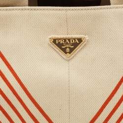 Pre Owned Prada Multicolor Printed Canvas Large Canapa Tote