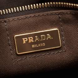 Pre Owned Prada Multicolor Printed Canvas Large Canapa Tote
